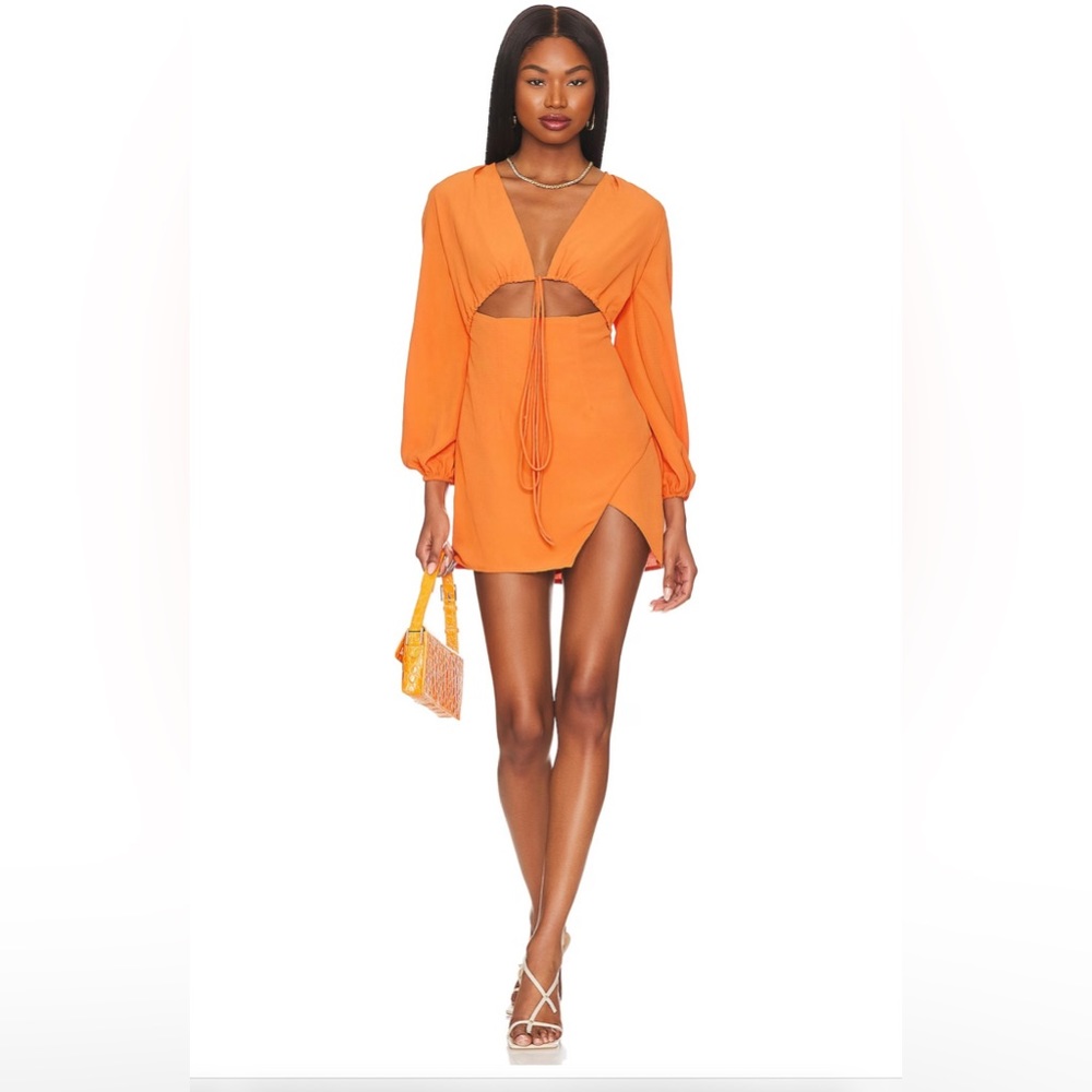 superdown Selene wrap dress in orange